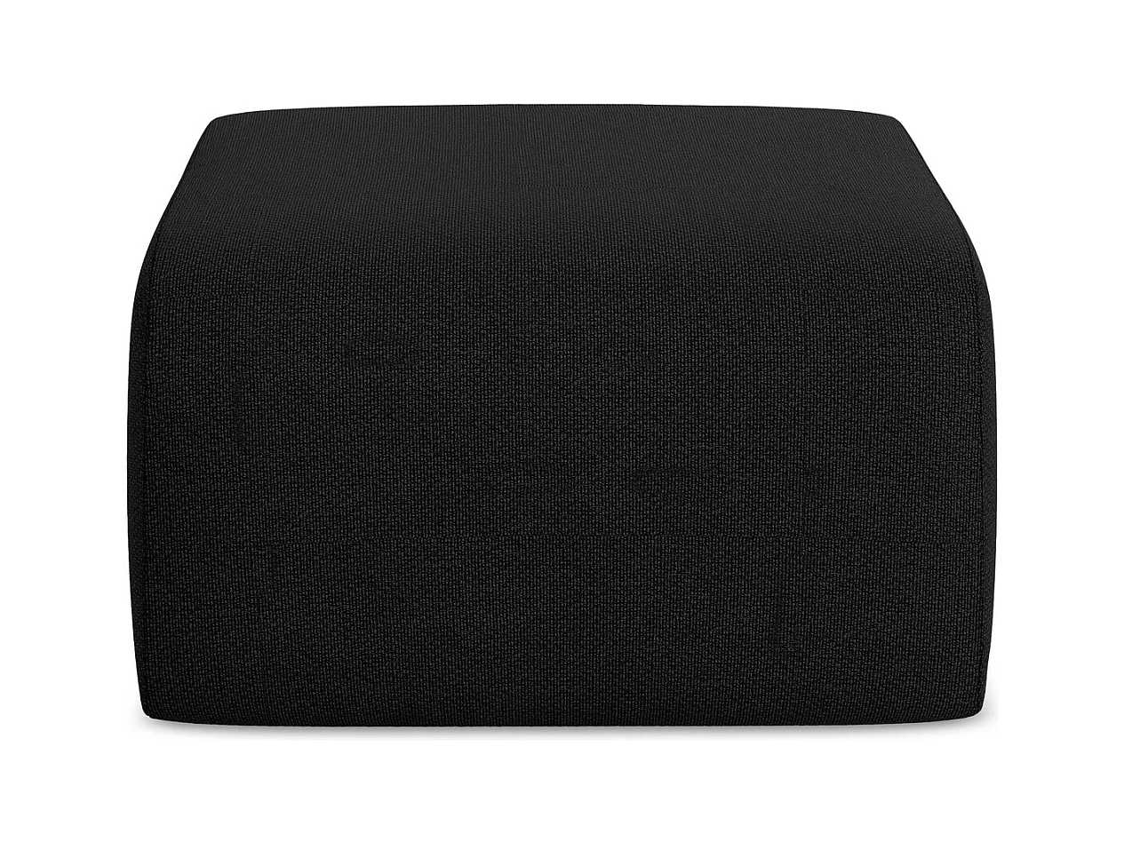 Poef van zwart bouclé - LANI