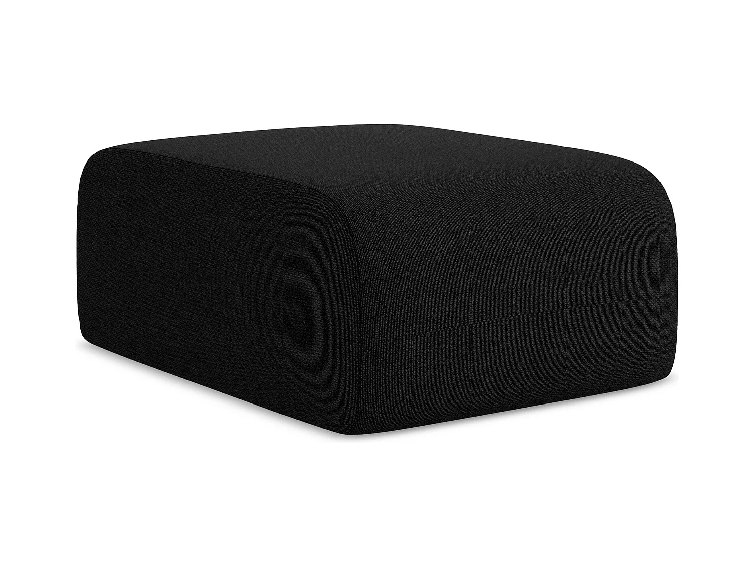 Pouf - Hocker - Bouclé - Schwarz - LANI