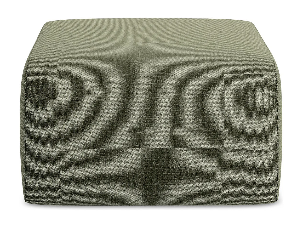 Pouf en tissu bouclette - olive - LANI