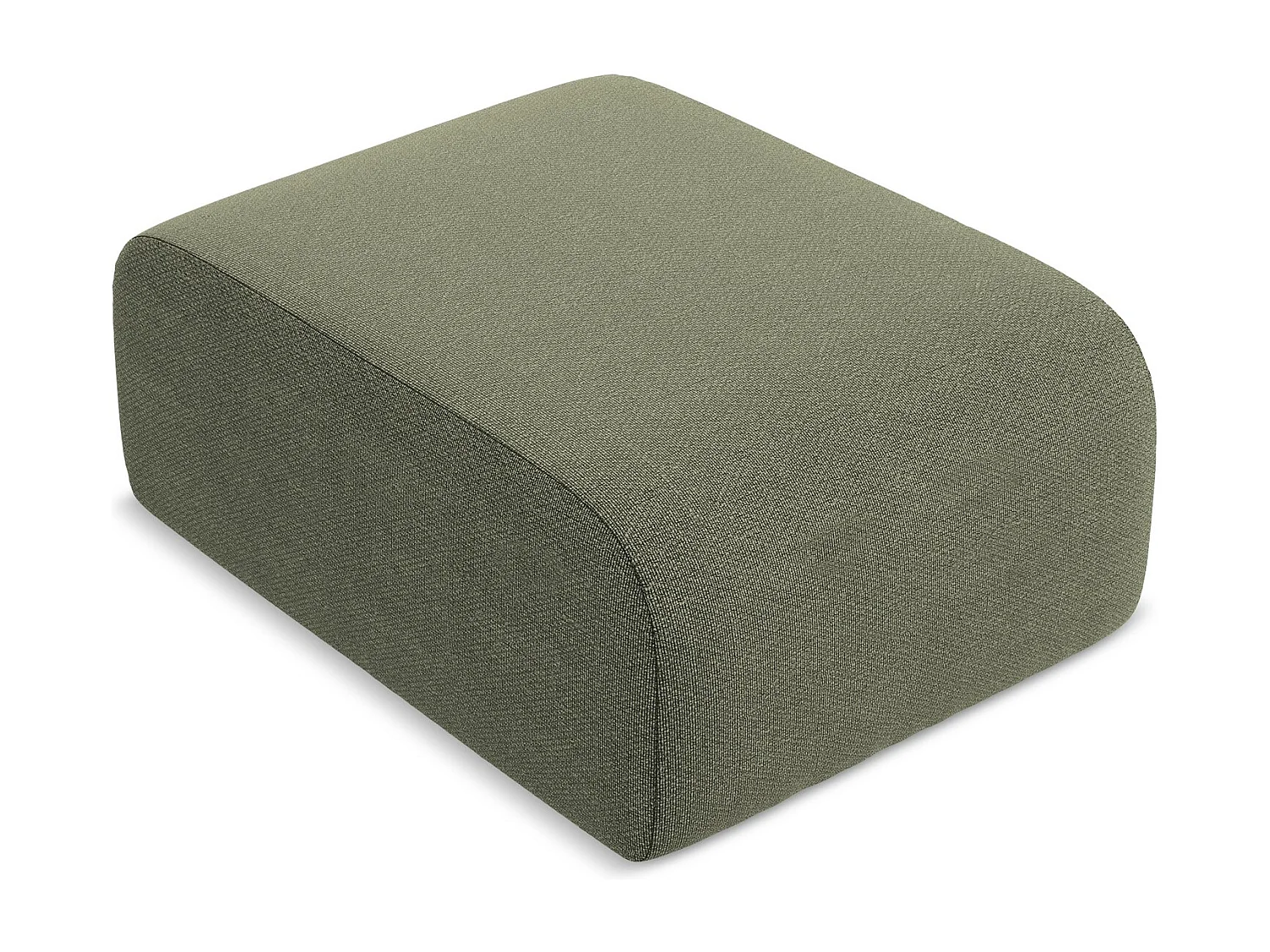 Pouf en tissu bouclette - olive - LANI