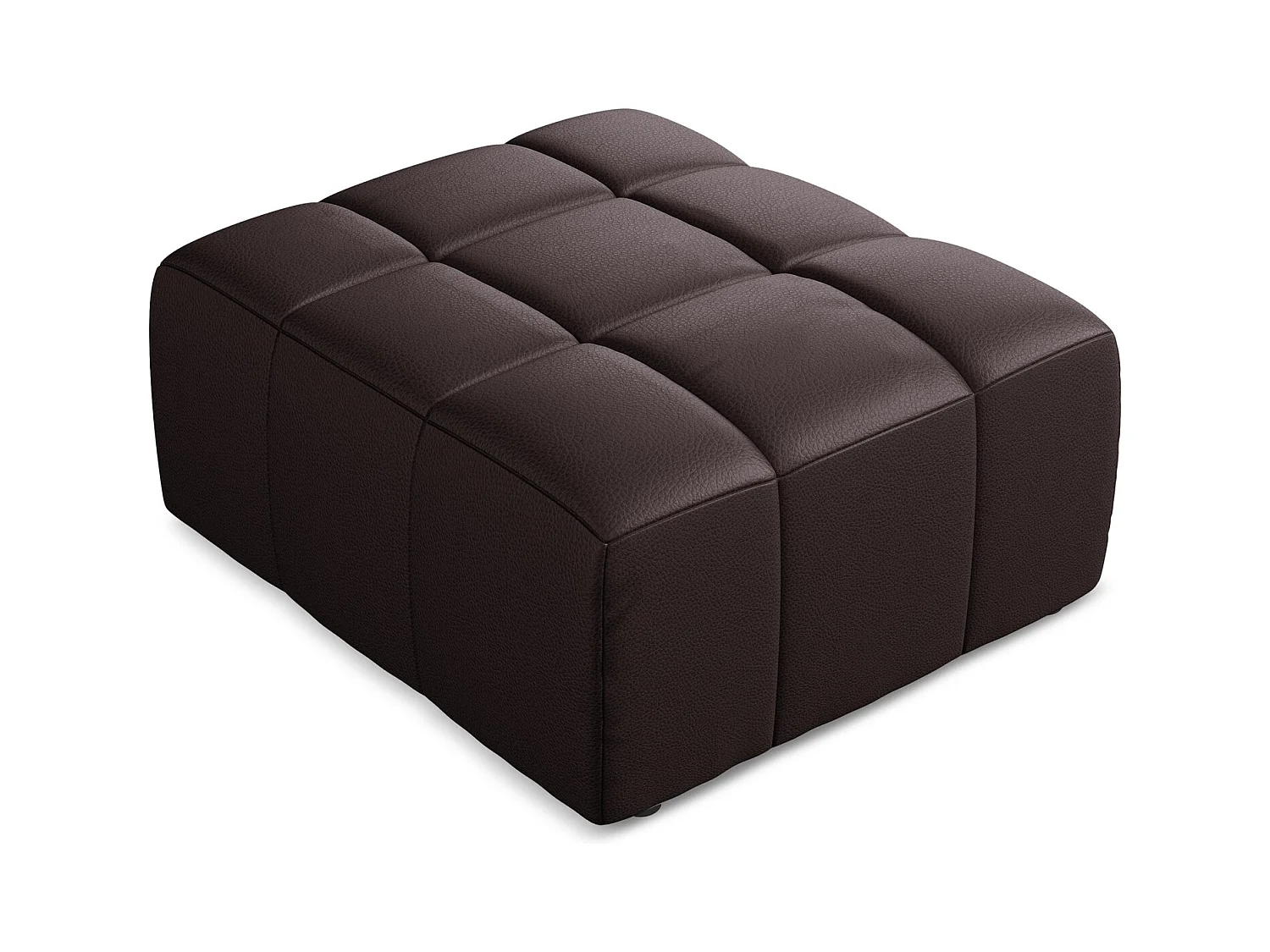 Pouf - Hocker - Kunstleder - Pflaume - ALOHA