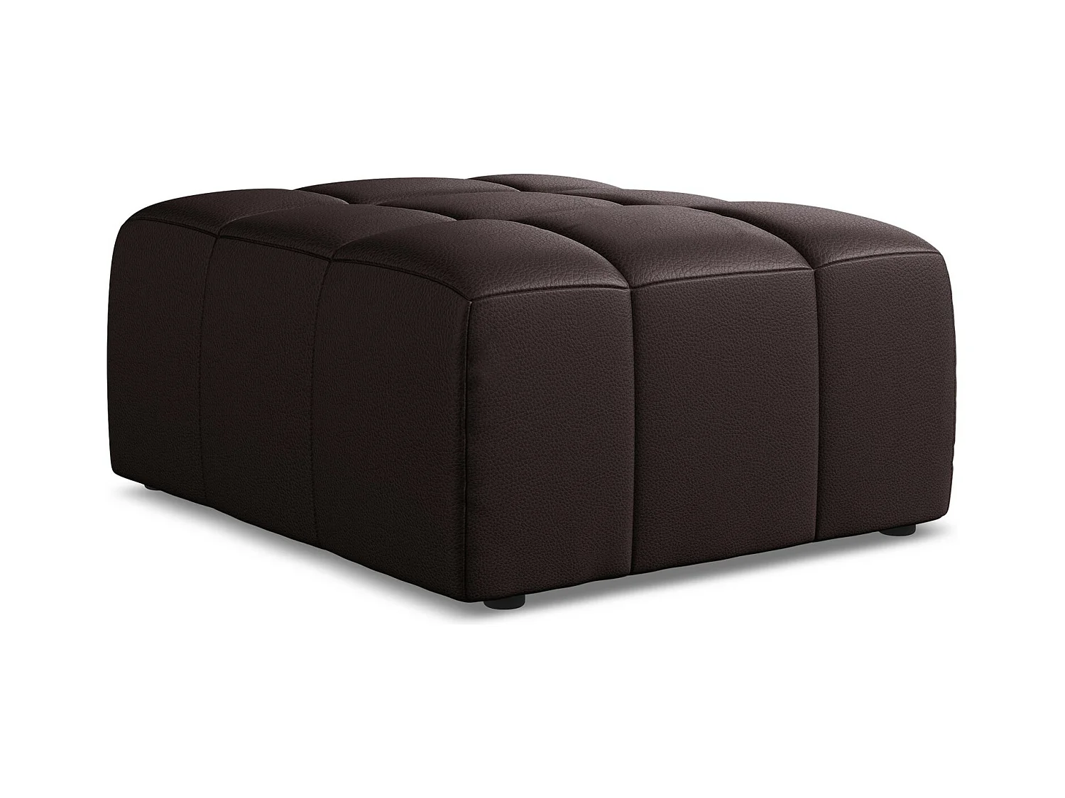 Pouf en similicuir - prune - ALOHA
