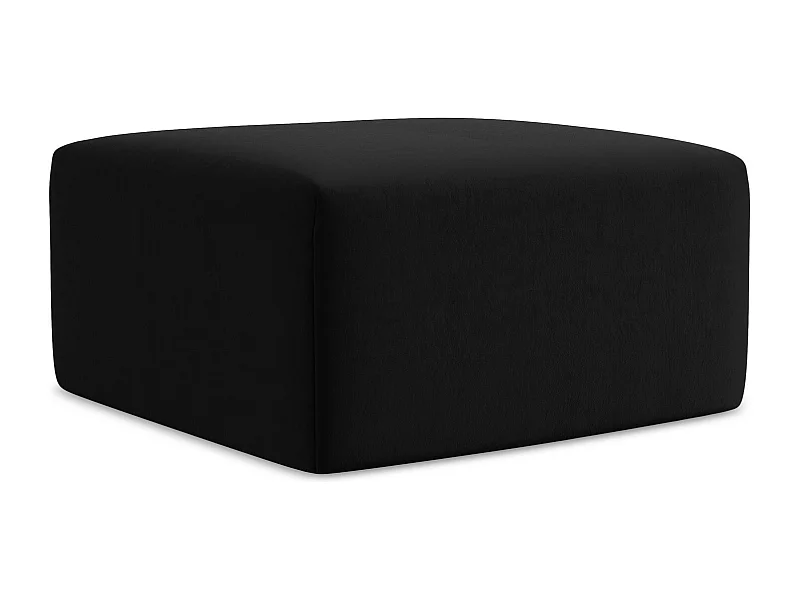 Pouf - Hocker - Samt - Schwarz - KELI