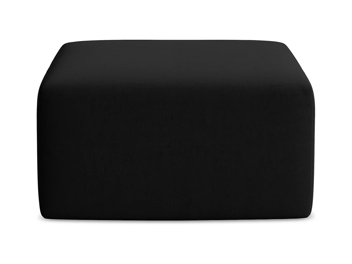 Pouf - Hocker - Samt - Schwarz - KELI