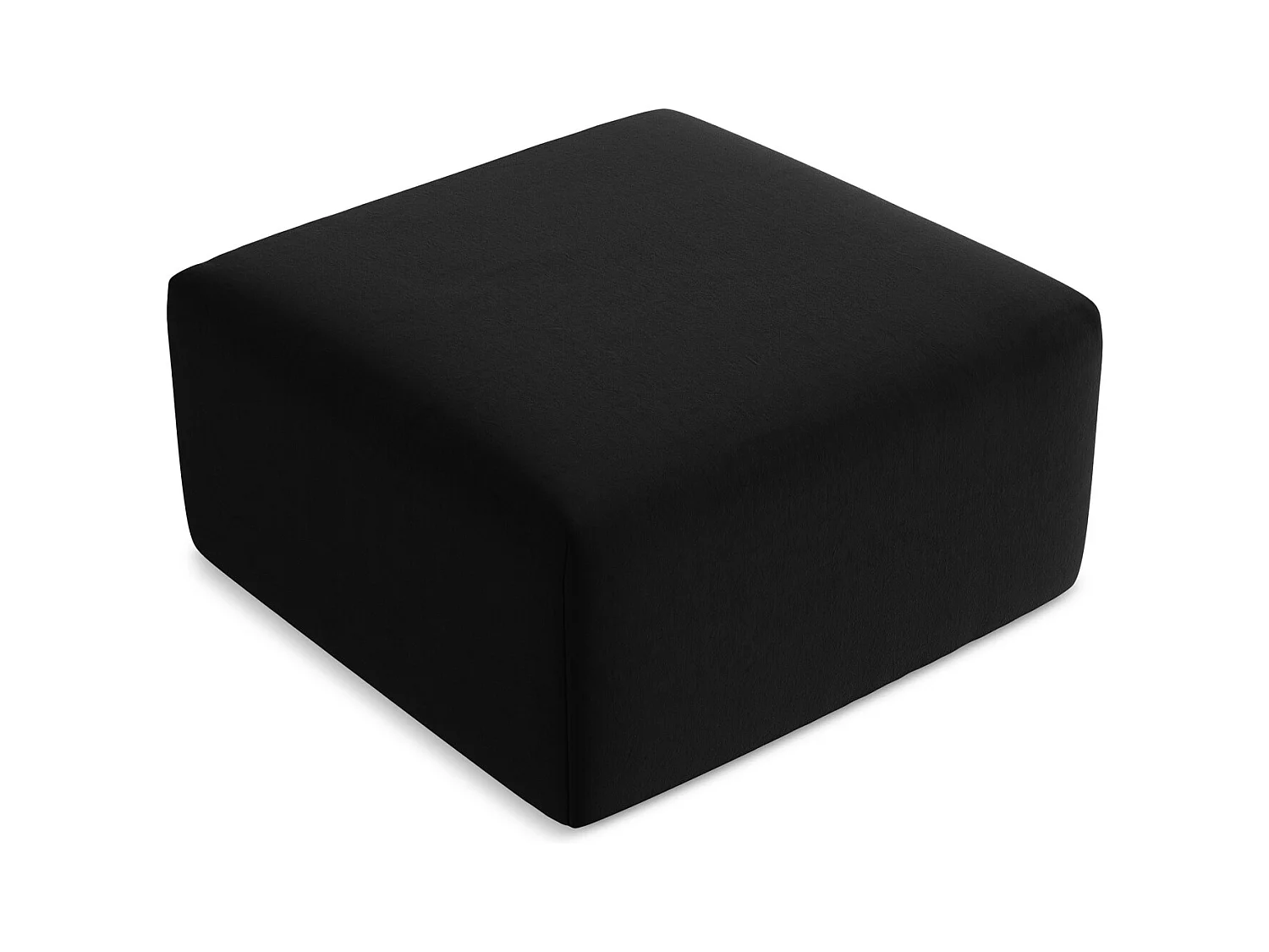 Pouf - Hocker - Samt - Schwarz - KELI