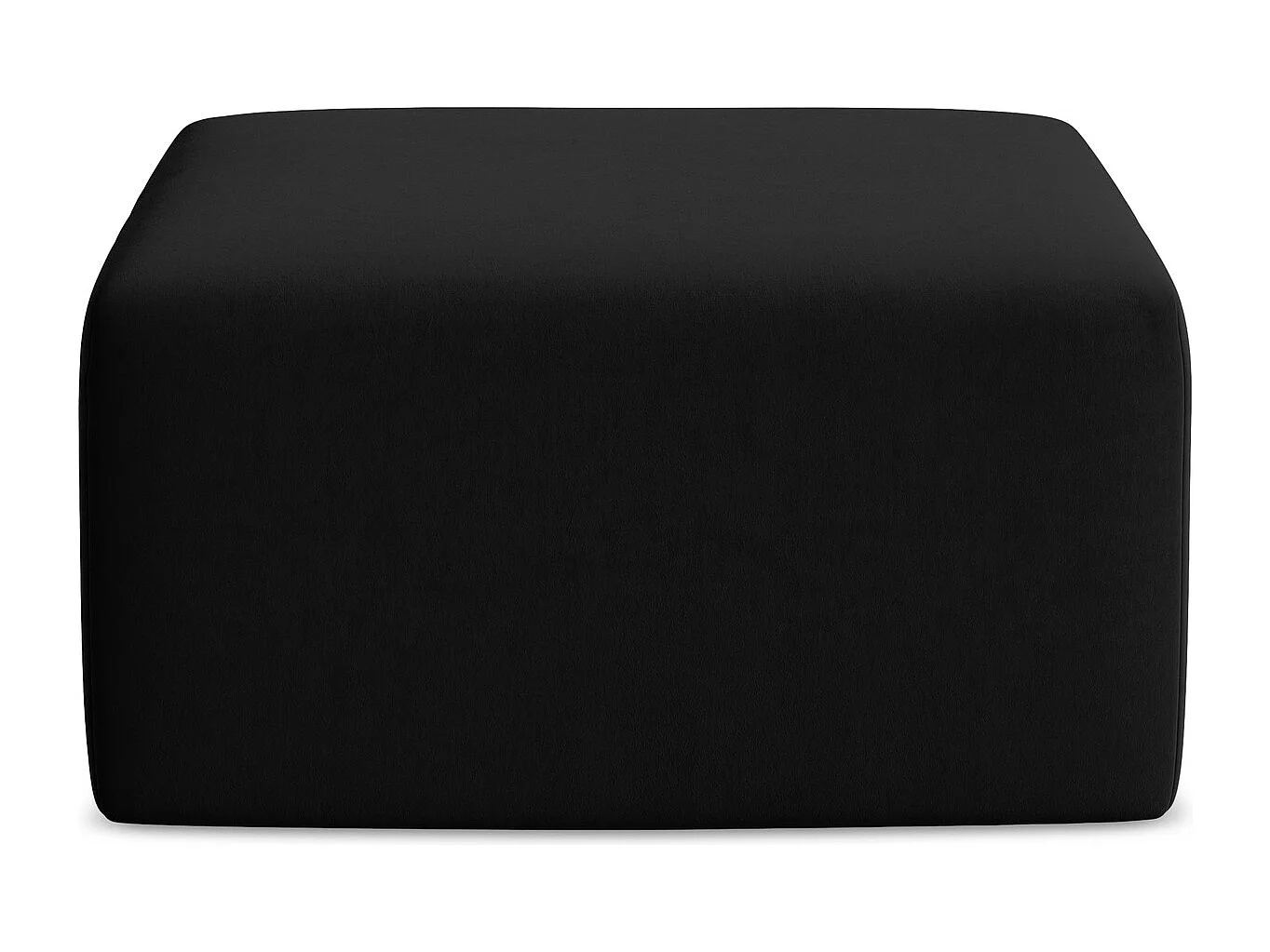 Poef van zwart velours - KELI