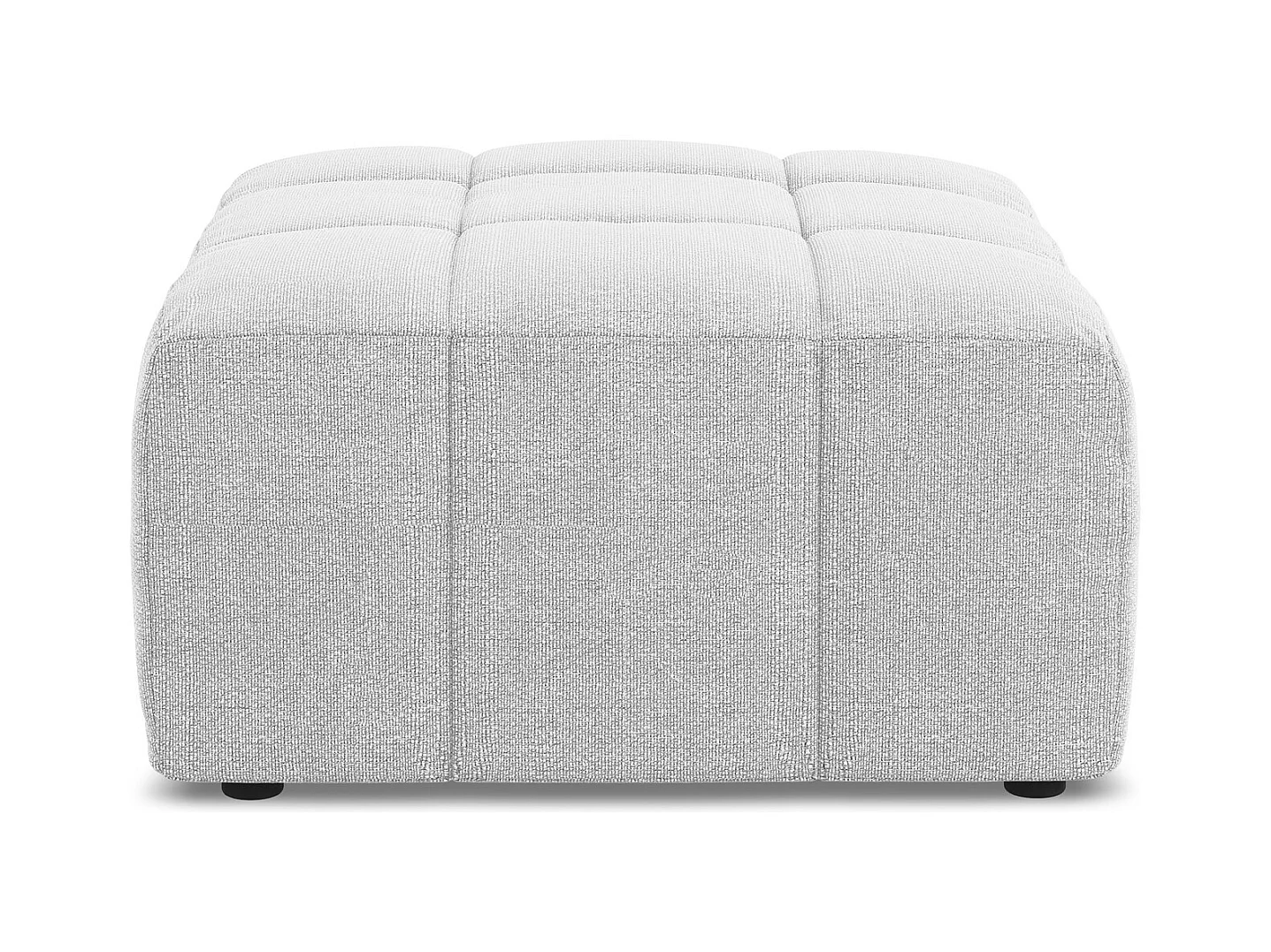 Pouf - Hocker - Bouclé - Silber - ALOHA