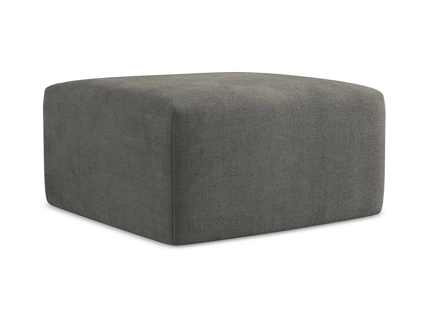 Pouf - Hocker - Strukturstoff - Dunkelgrau - KELI