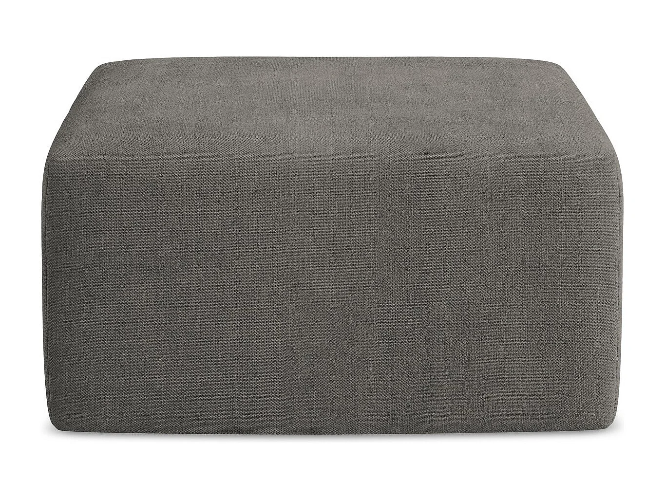 Pouf en tissu texturé - gris foncé - KELI