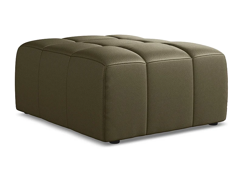 Pouf - Hocker - Kunstleder - Olive - ALOHA