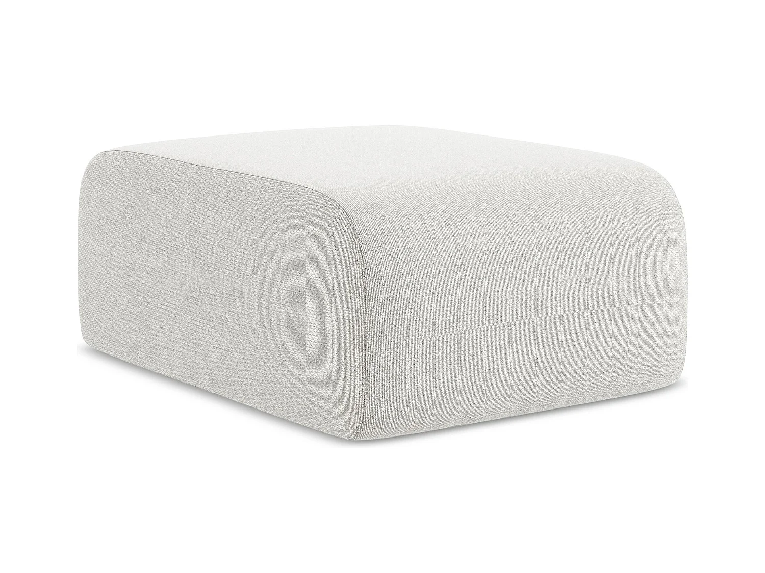 Poef van wit bouclé - LANI