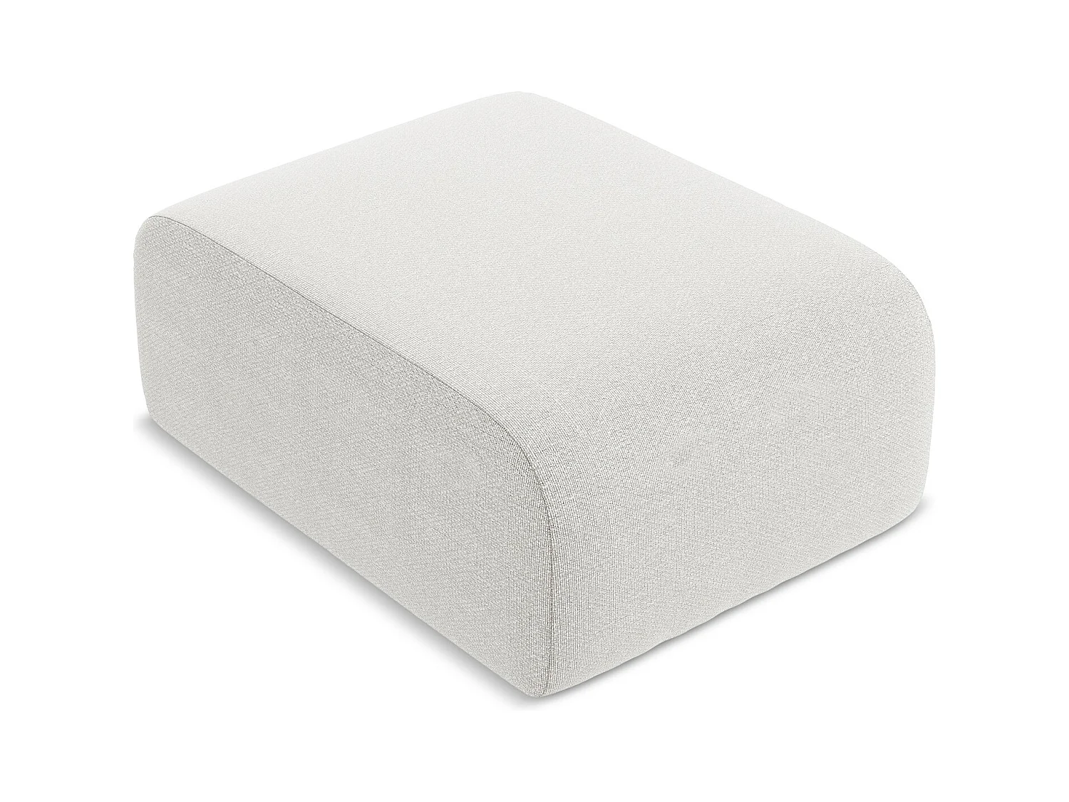 Poef van wit bouclé - LANI