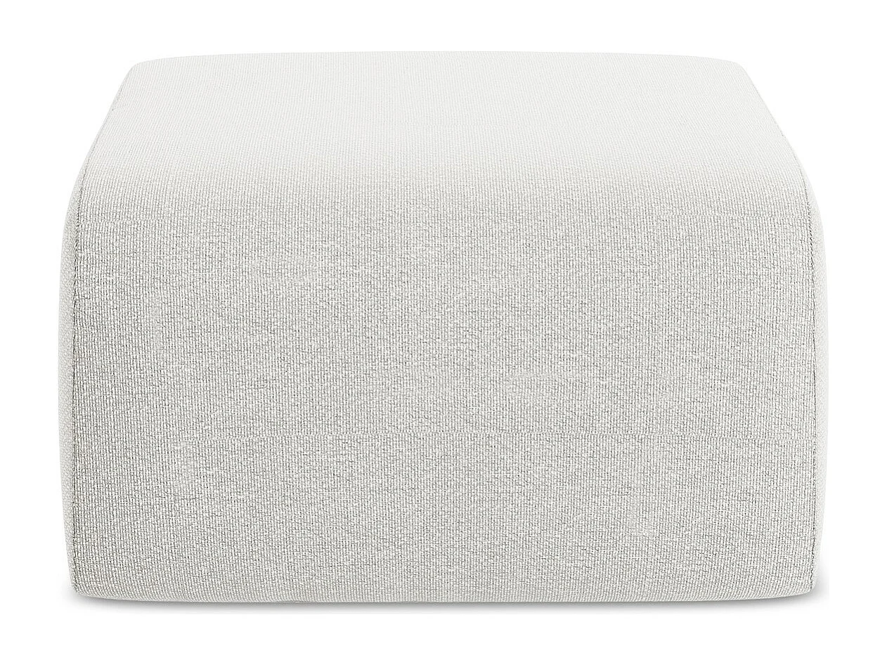 Pouf en tissu bouclette - blanc - LANI