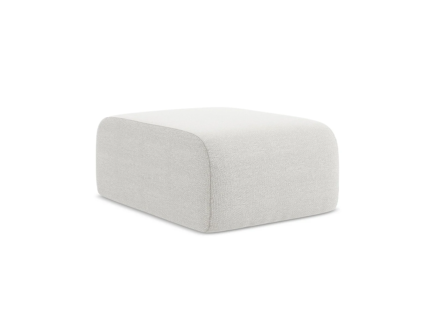 Poef van wit bouclé - CERVO