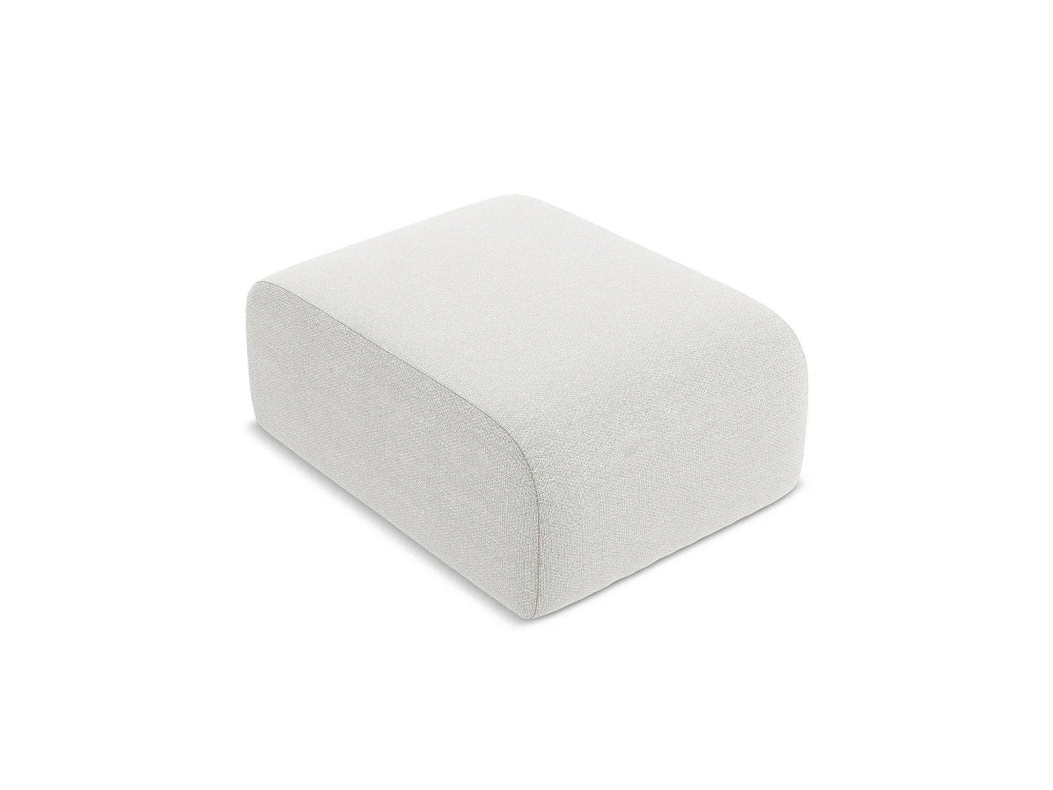 Poef van wit bouclé - CERVO