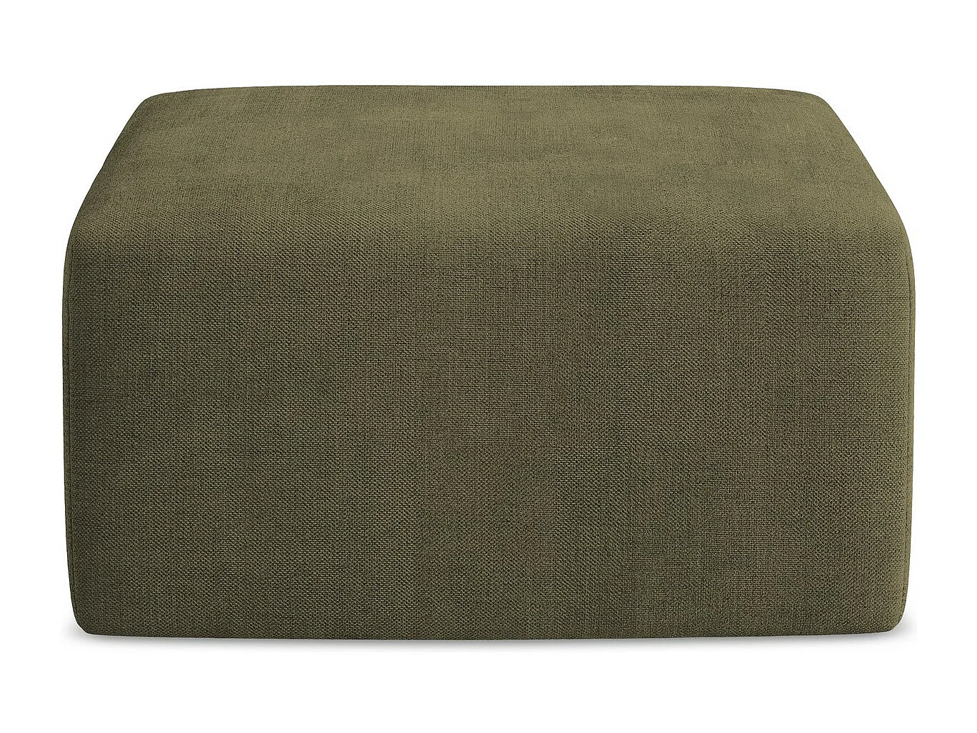 Puf de tela texturizada aceituna - KELI