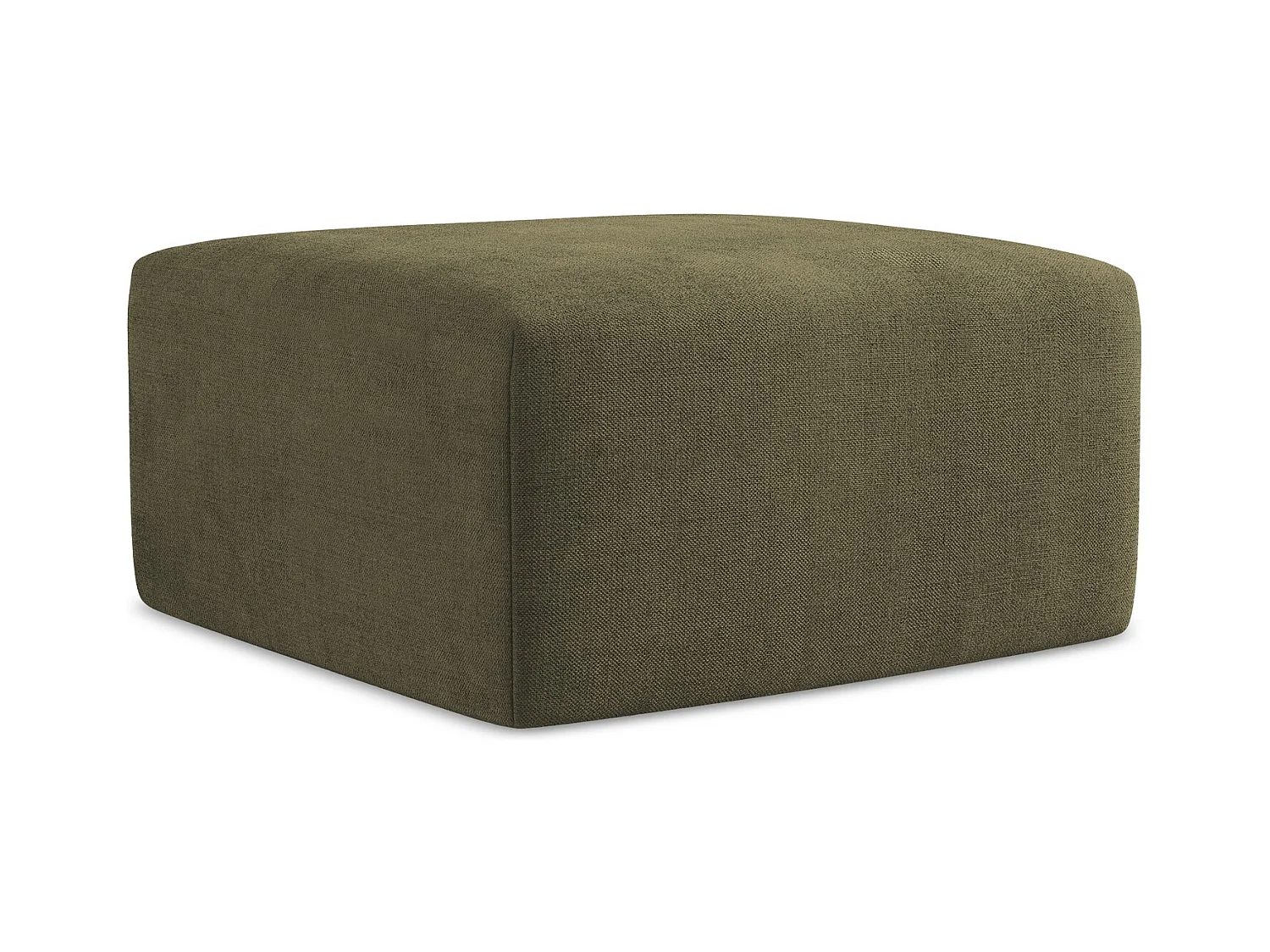 Pouf - Hocker - Strukturstoff - Olive - KELI