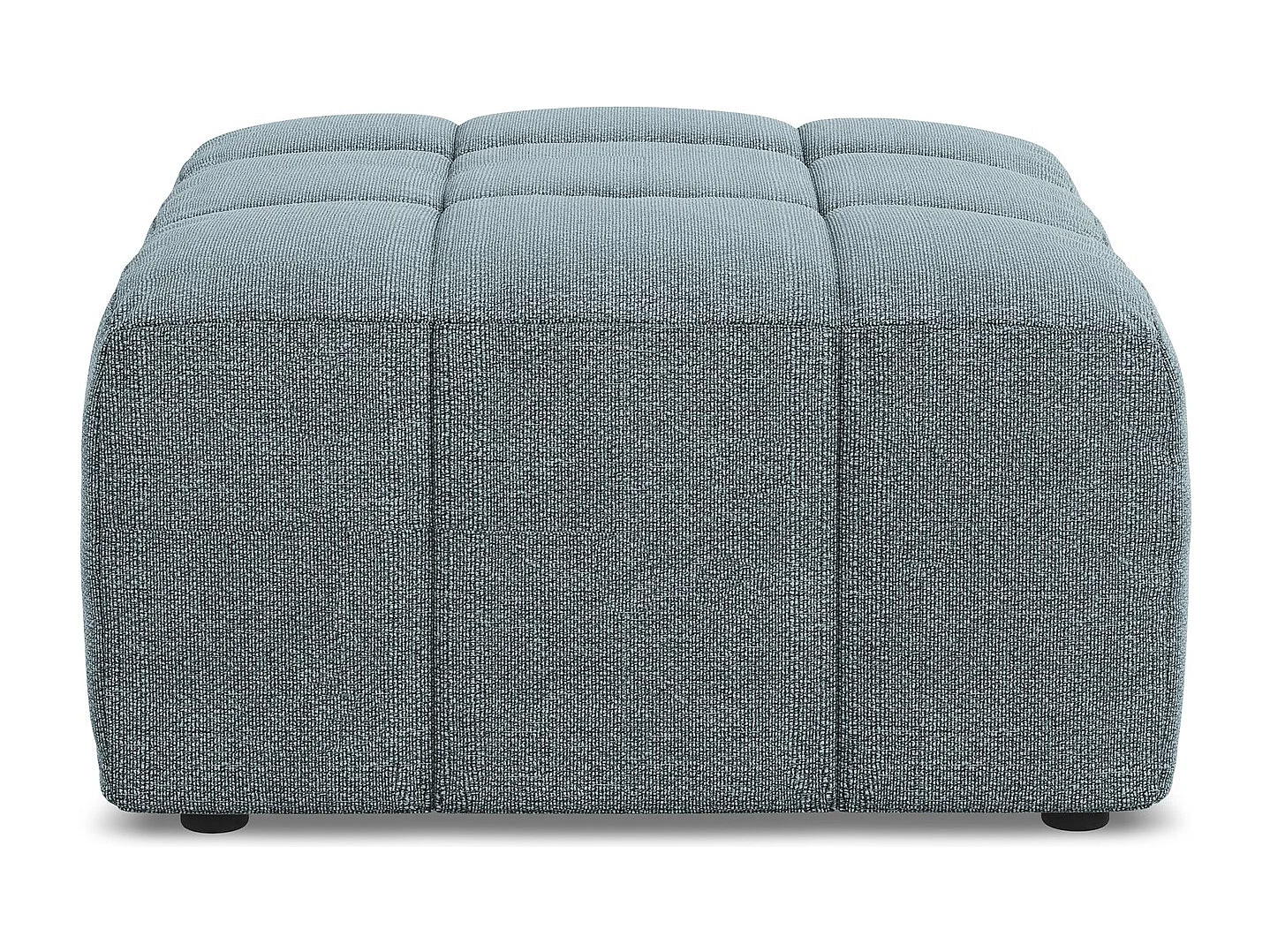 Pouf en tissu bouclette - jeans - ALOHA