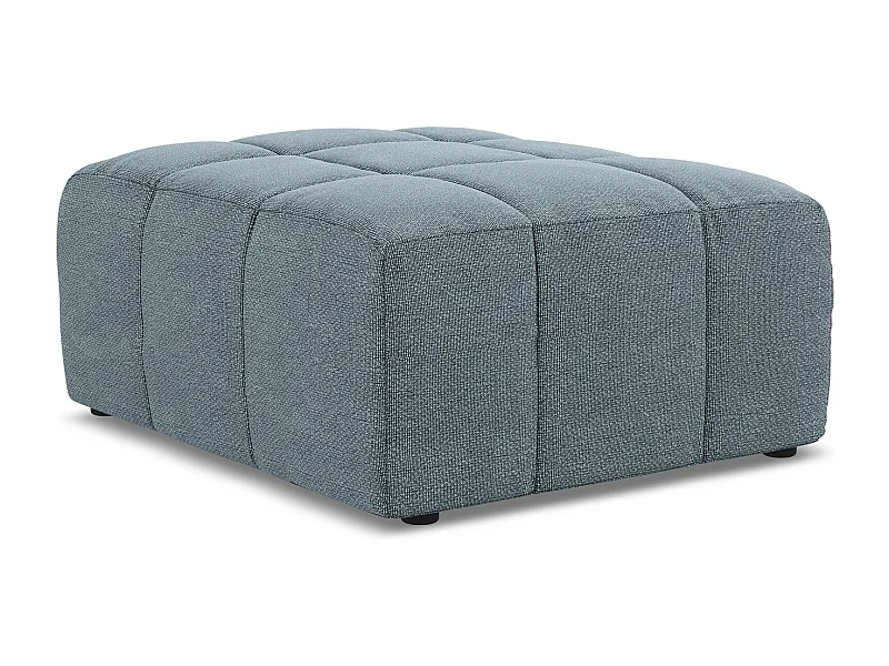 Pouf en tissu bouclette - jeans - ALOHA