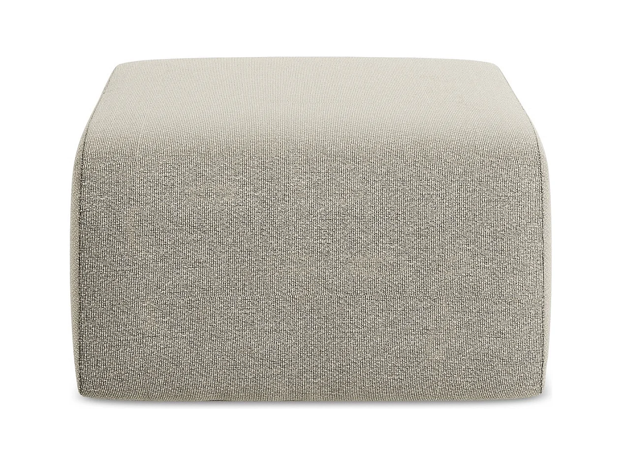 Poef van taupe bouclé - LANI