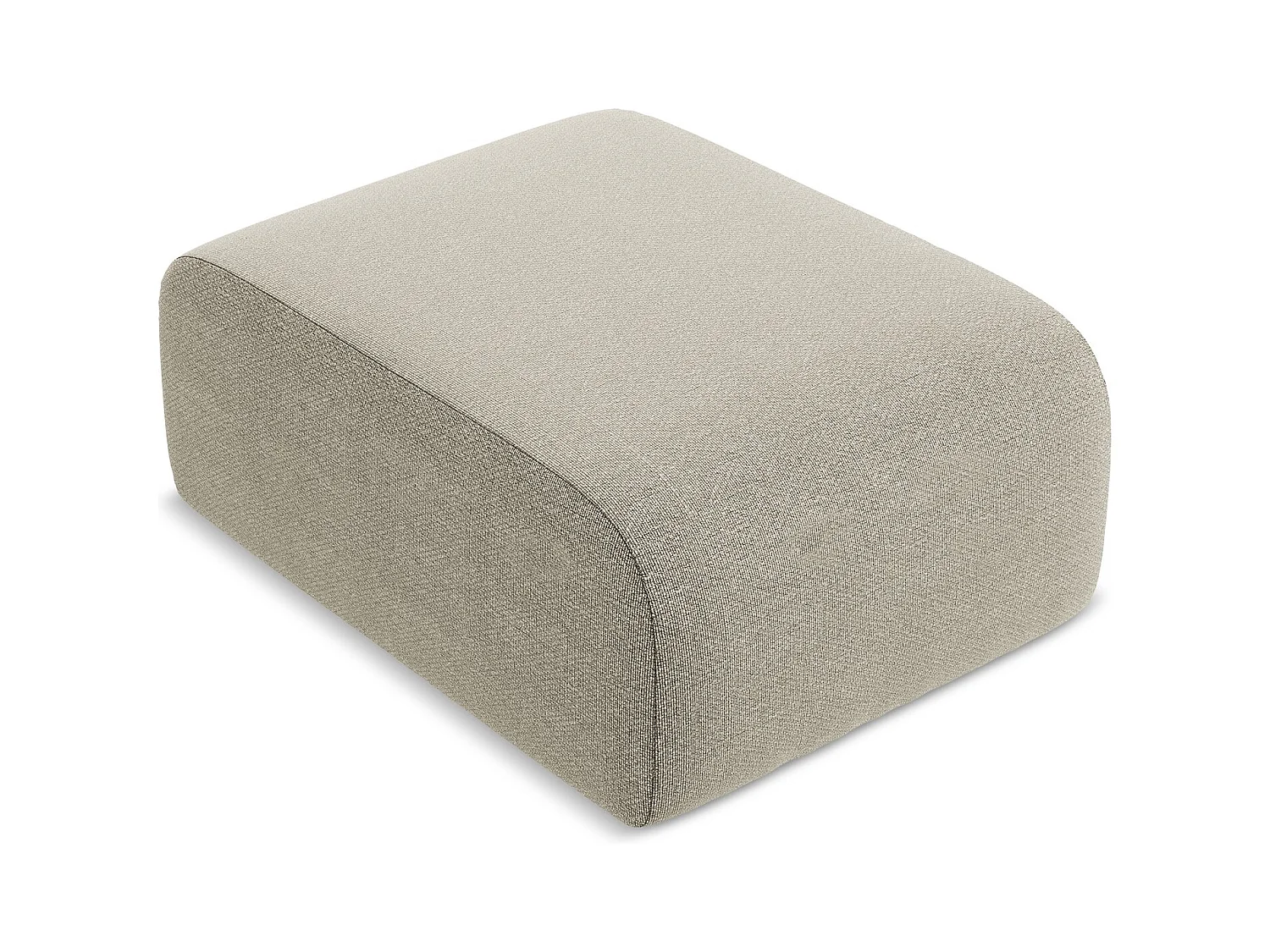 Poef van taupe bouclé - LANI