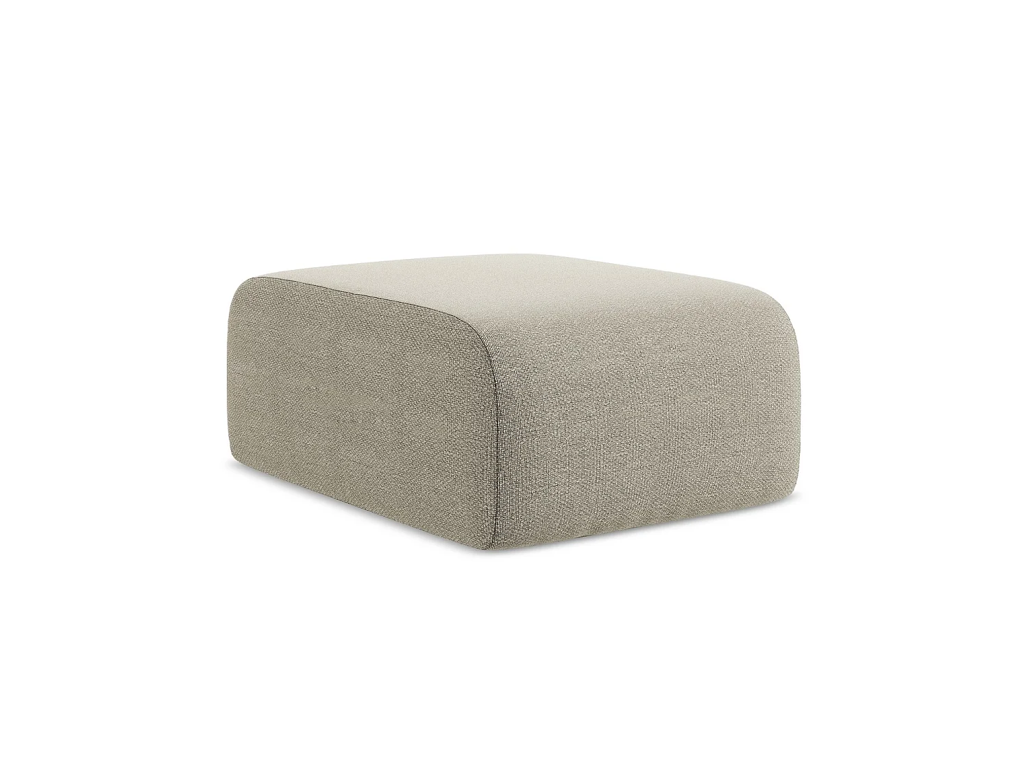Poef van taupe bouclé - CERVO