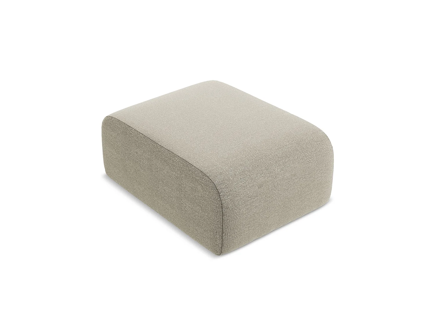 Poef van taupe bouclé - CERVO