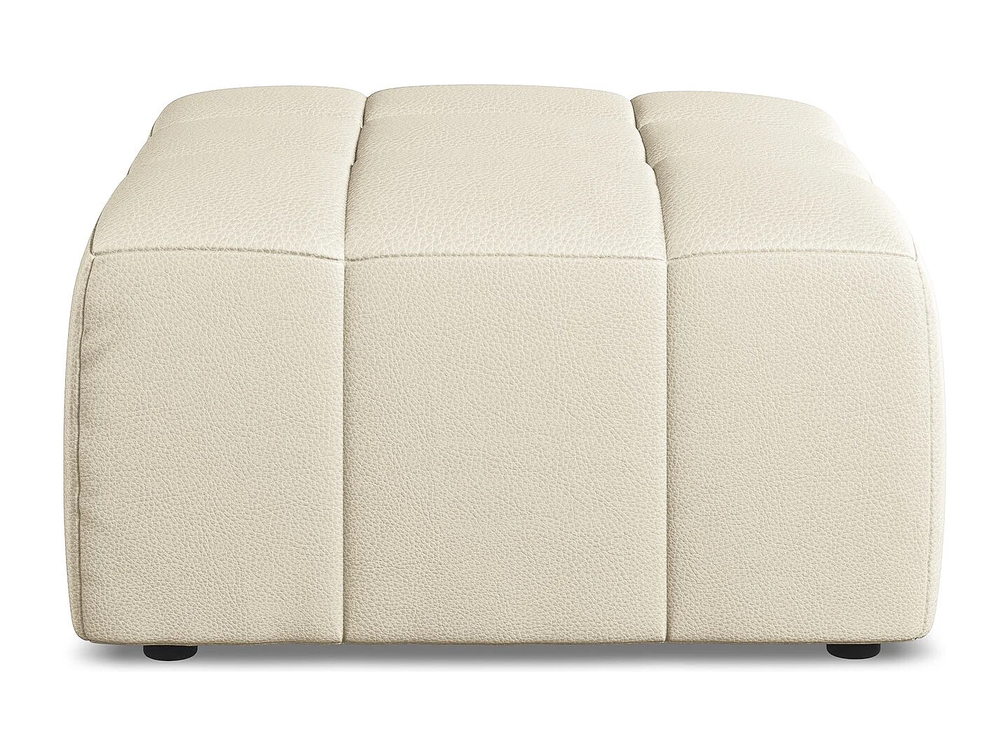 Puff em couro sintético bege claro - ALOHA