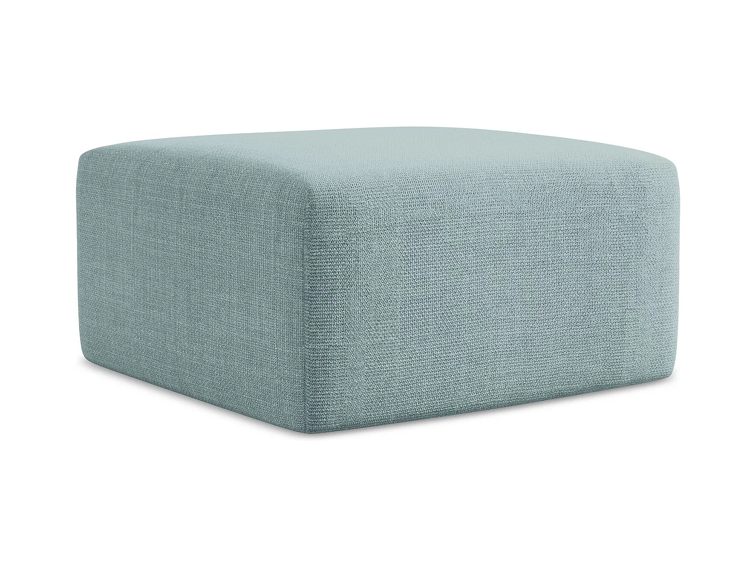 Pouf - Hocker - Strukturstoff - Jeans - KELI