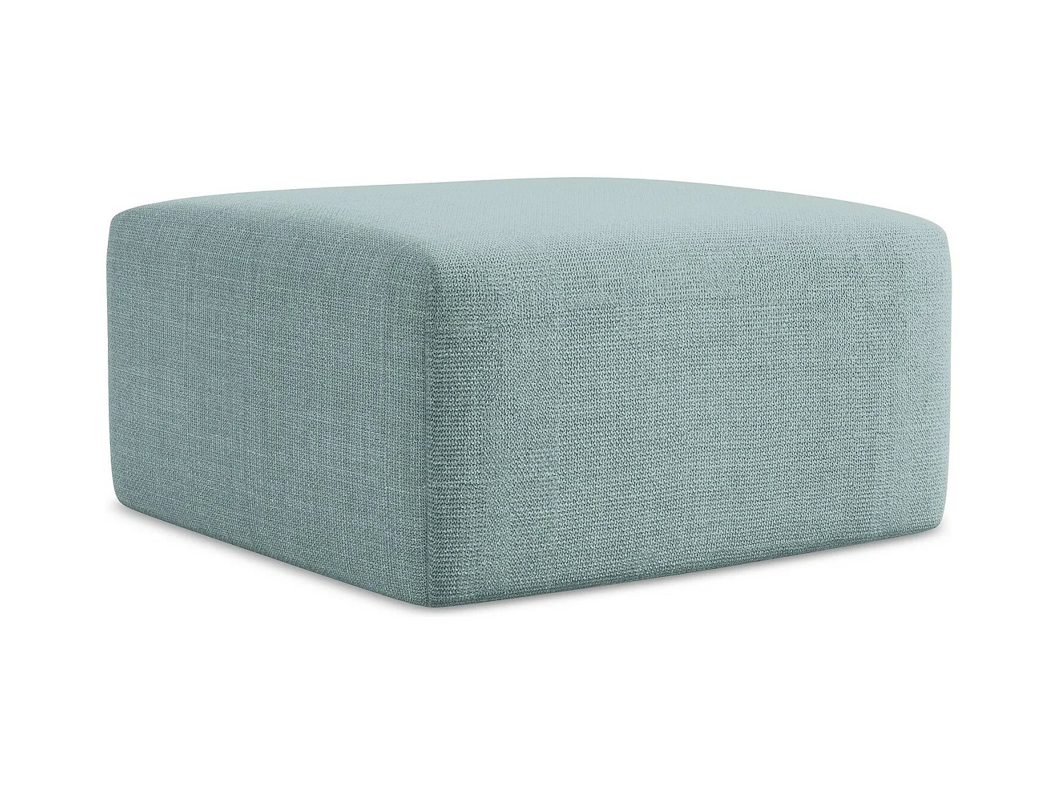 Pouf en tissu texturé - jeans - KELI