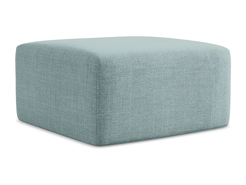 Pouf en tissu texturé - jeans - KELI