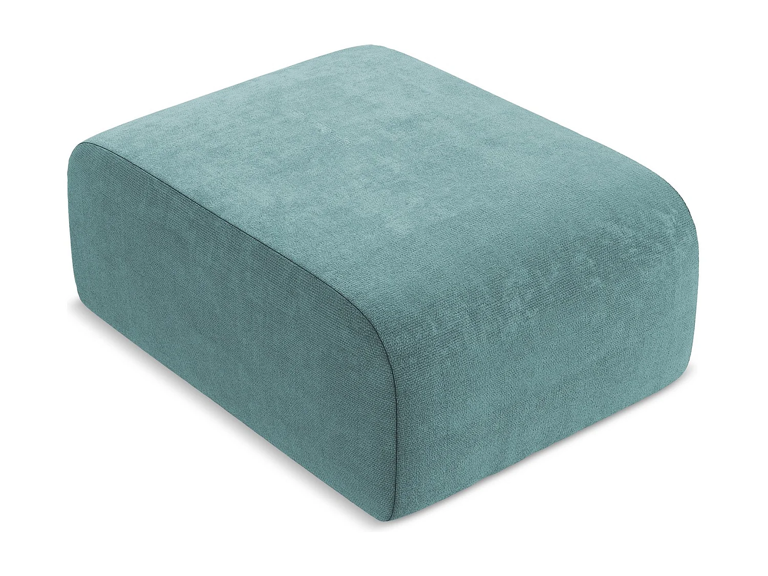 Pouf en tissu chenille - jeans - LANI
