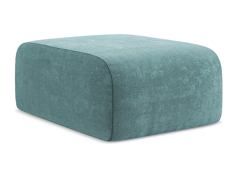Pouf en tissu chenille - jeans - LANI