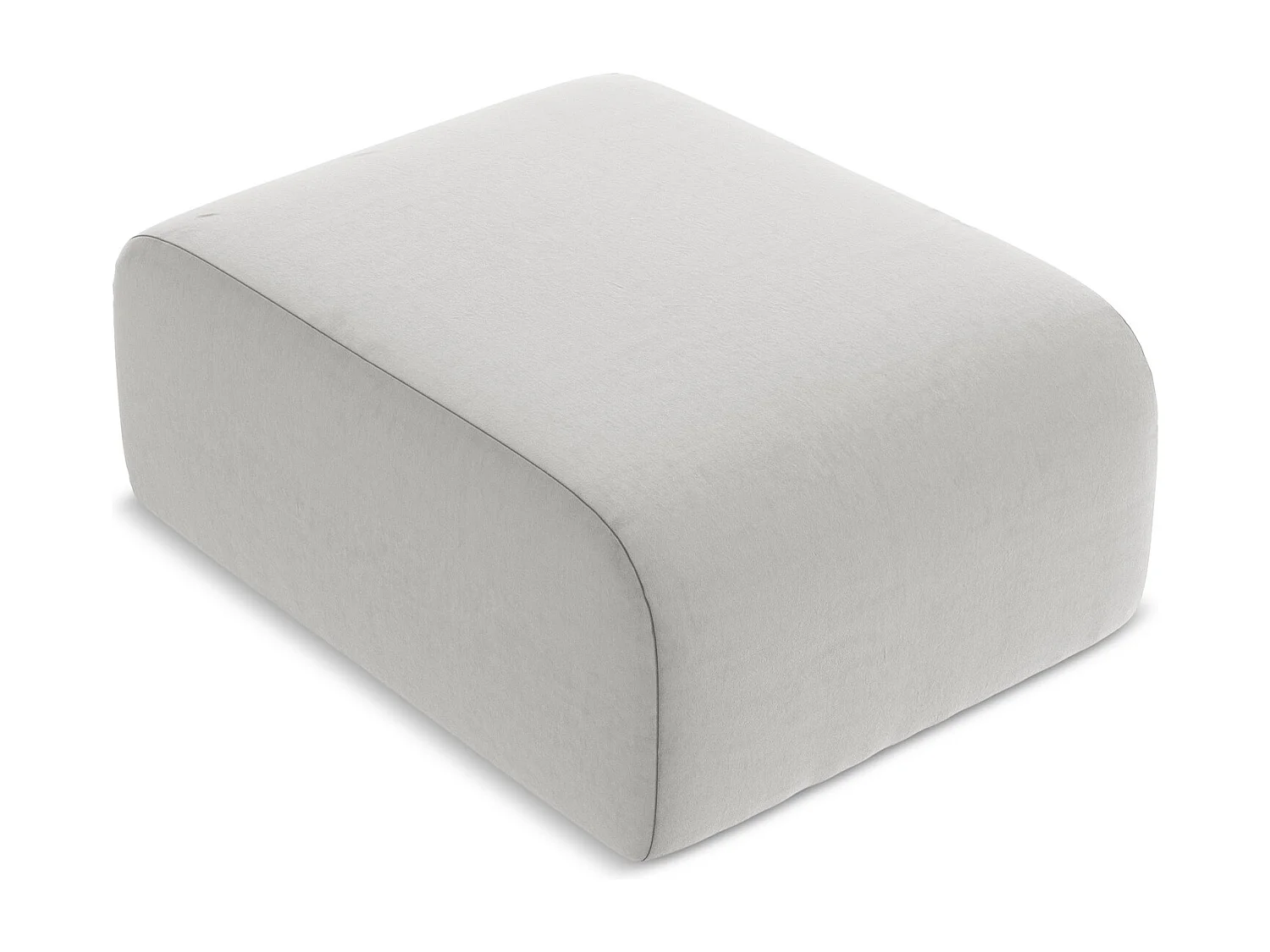 Pouf en velours - argent - LANI