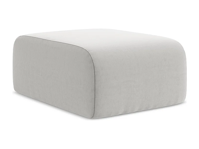 Pouf en velours - argent - LANI