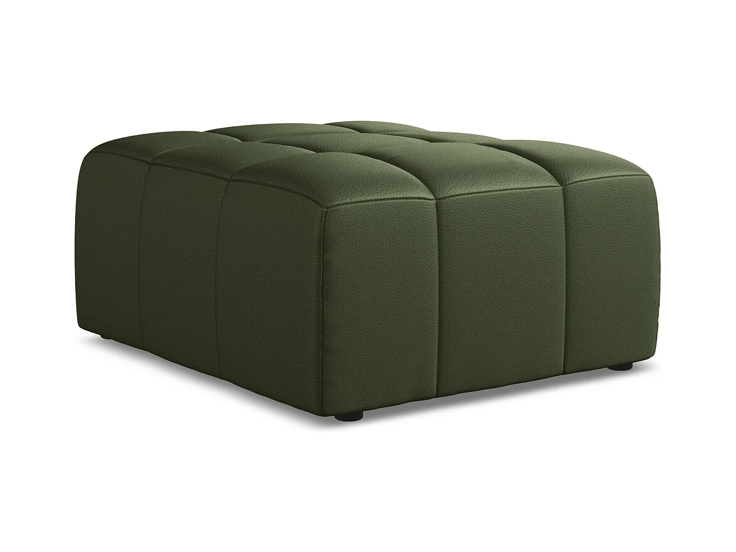Pouf en similicuir - vert - ALOHA