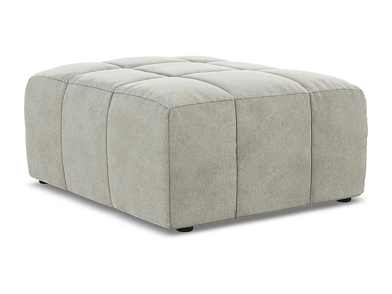 Pouf en velours - gris clair - ALOHA