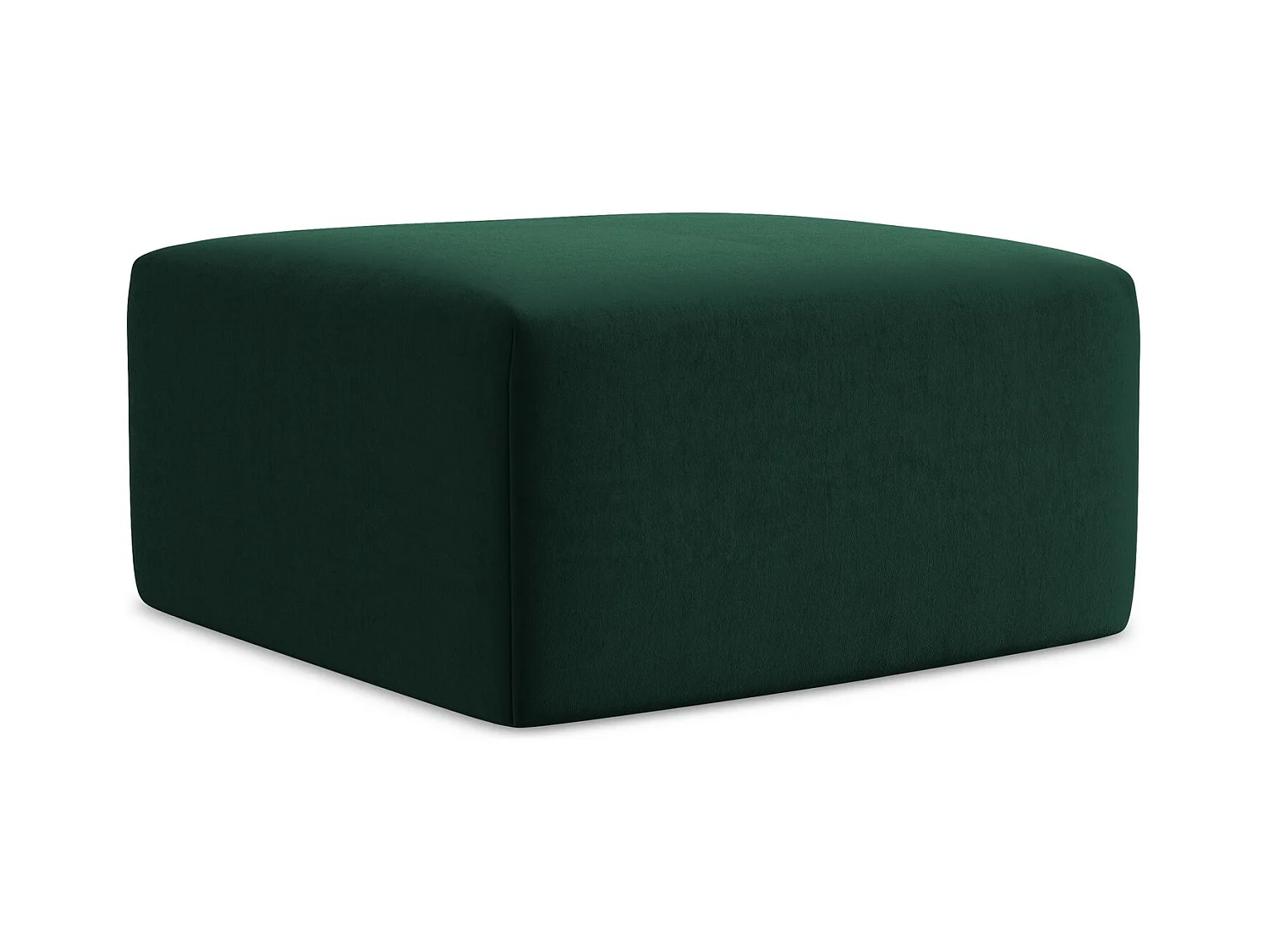 Pouf en velours - bouteille verte - KELI