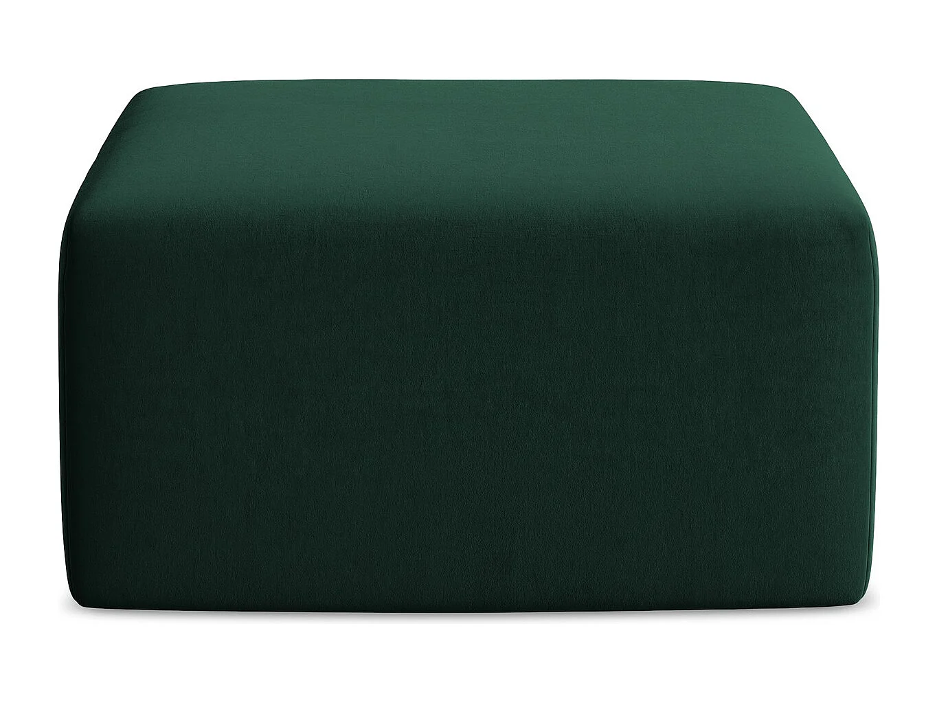 Poef van flessengroen velours - KELI