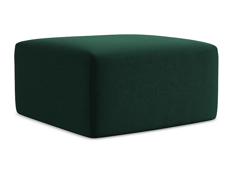 Pouf en velours - bouteille verte - KELI