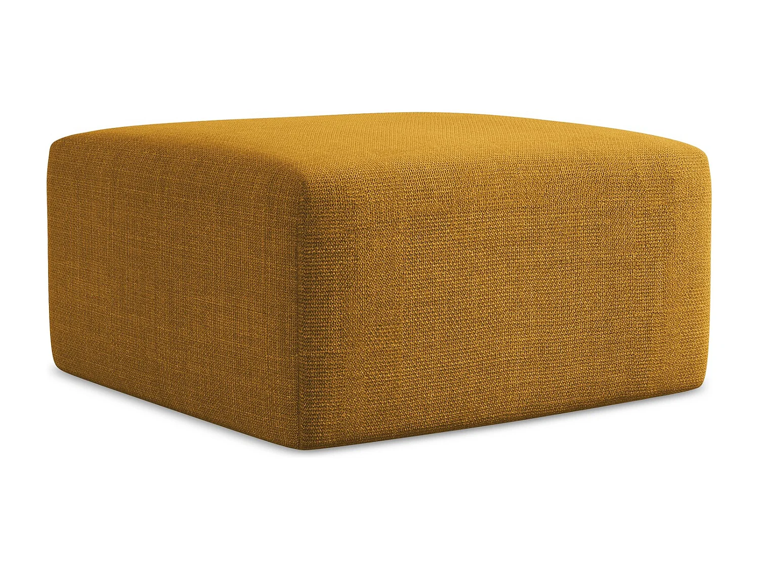 Pouf - Hocker - Strukturstoff - Senf - KELI