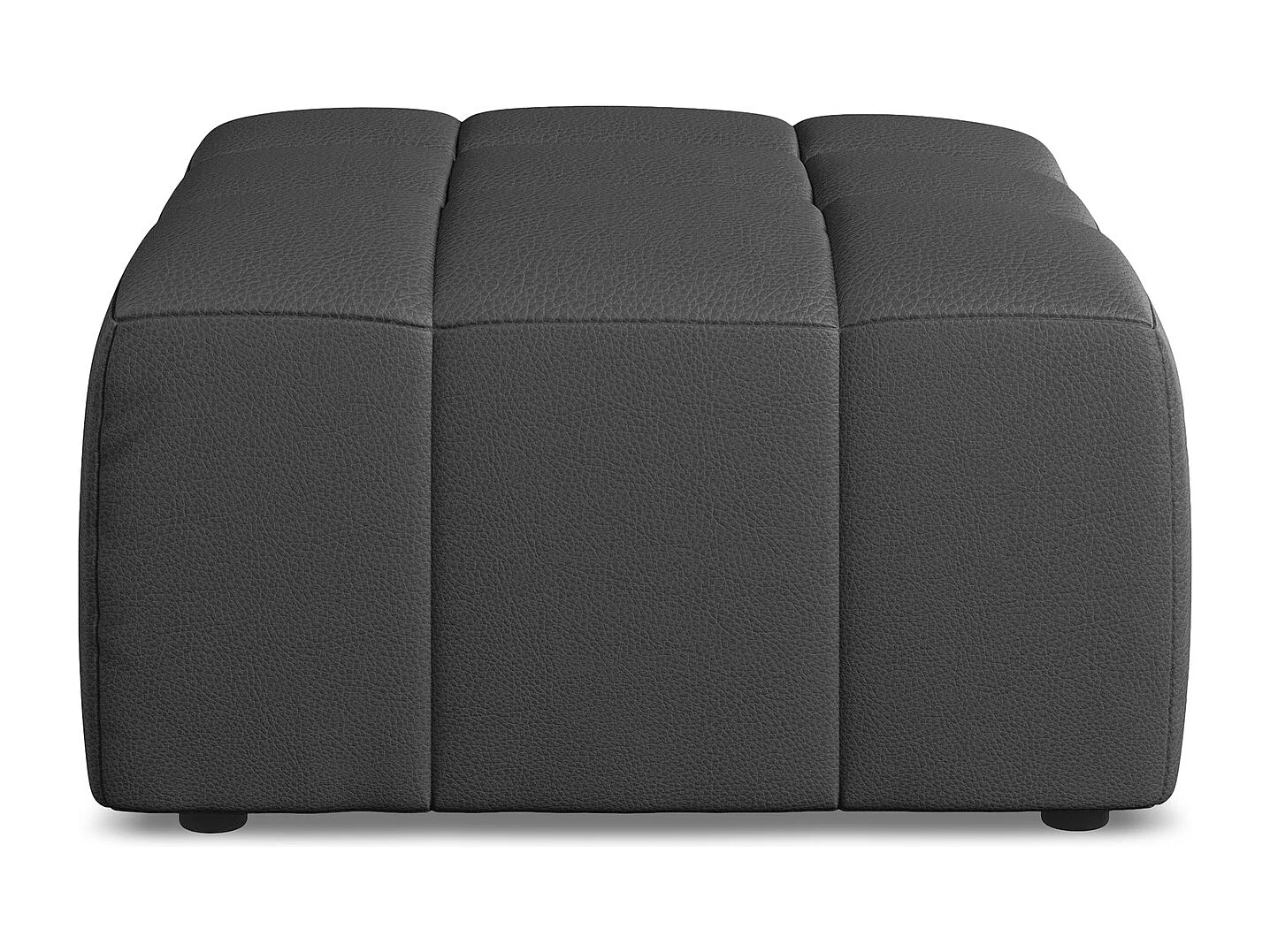 Pouf - Hocker - Kunstleder - Grau - ALOHA