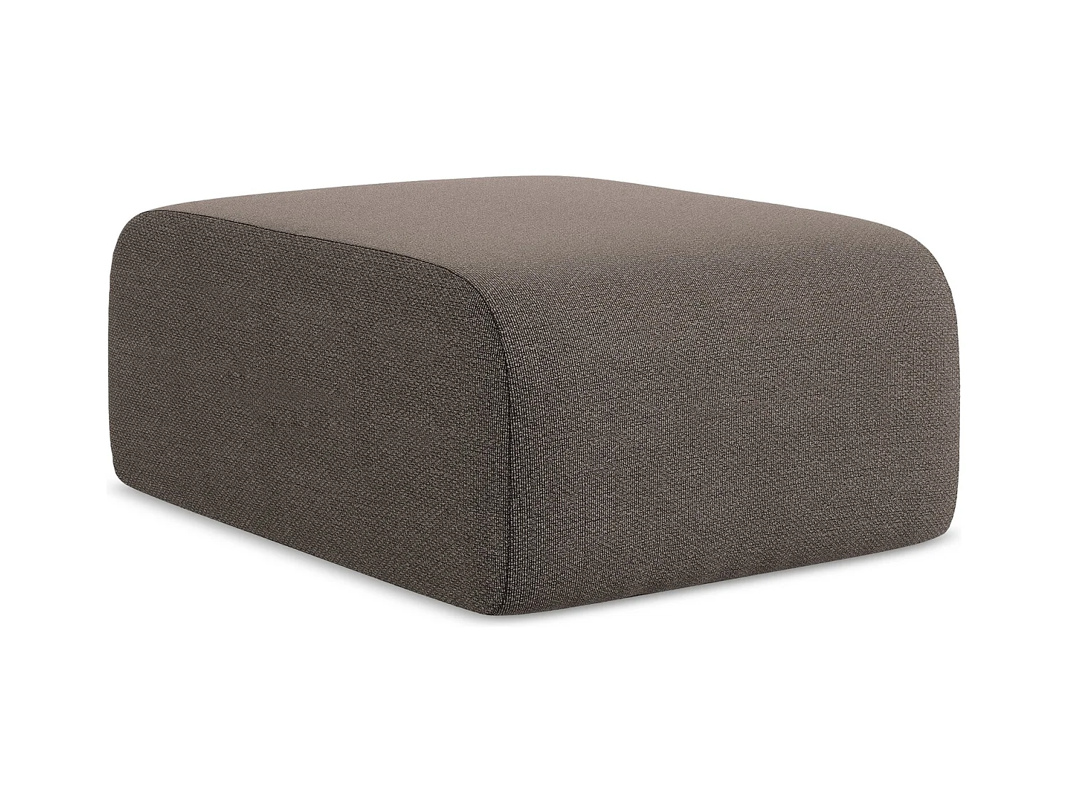 Pouf - Hocker - Bouclé - Schokolade - LANI