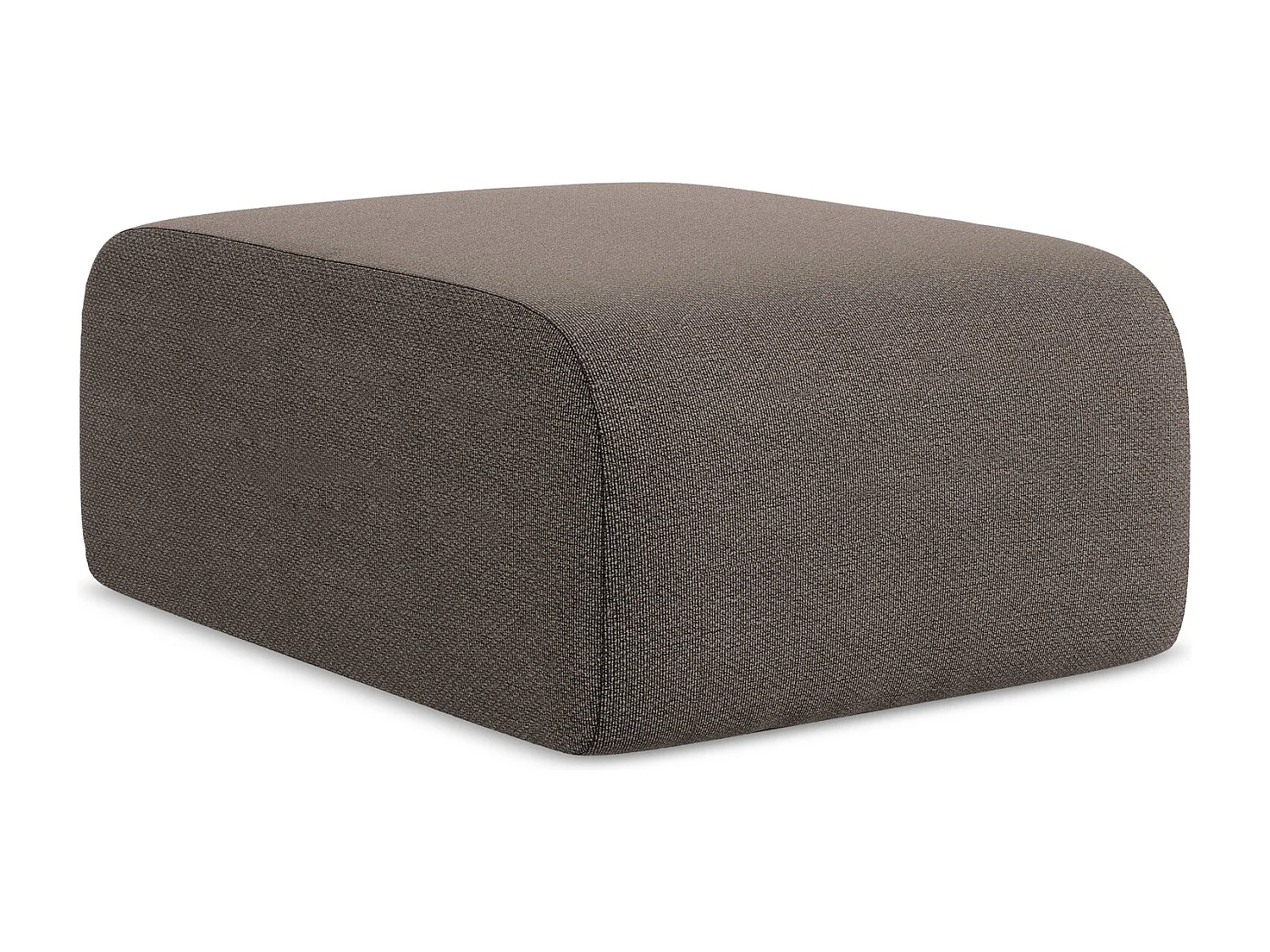 Pouf en tissu bouclette - choolat - LANI