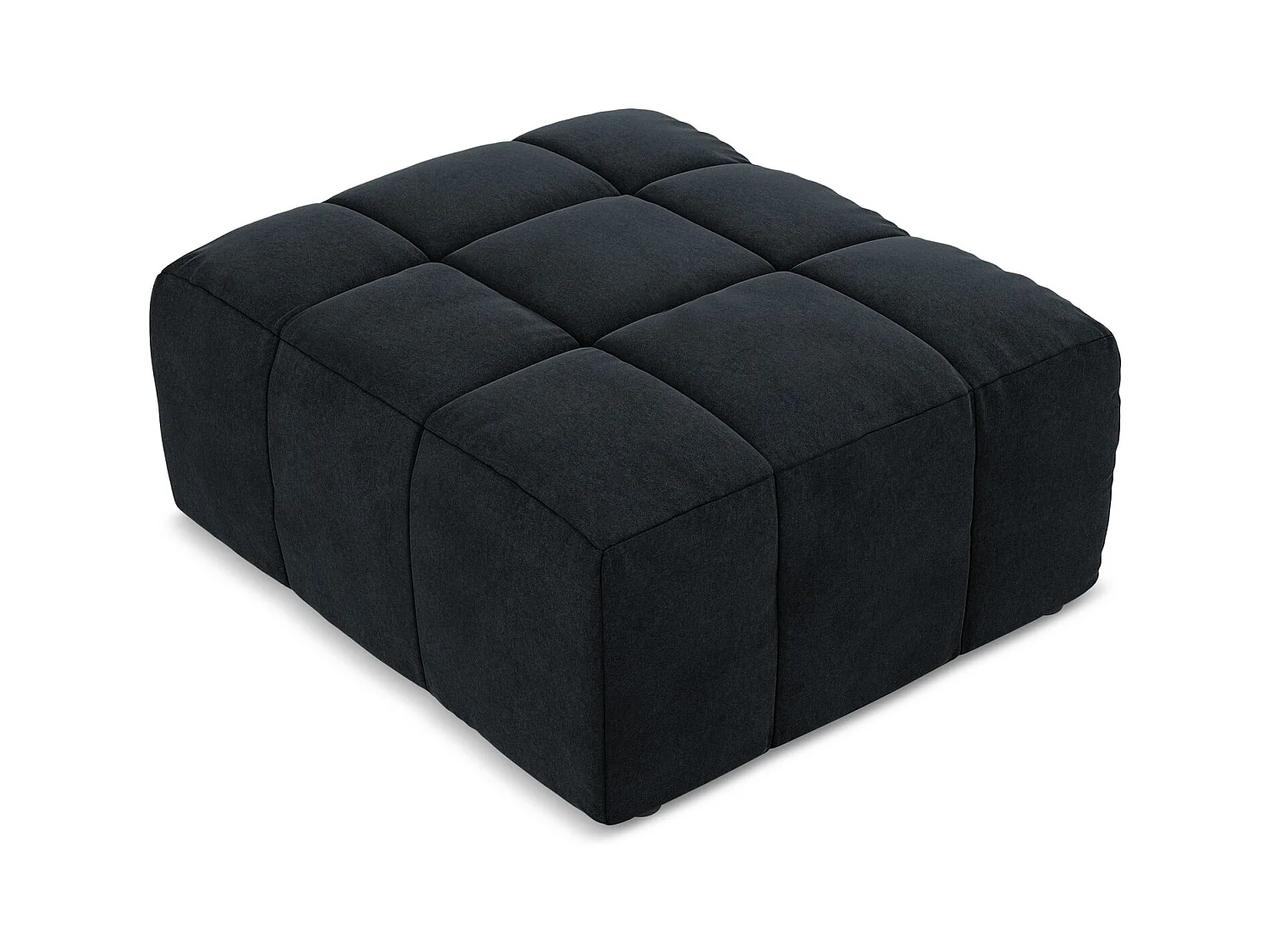 Puf de terciopelo azul real - ALOHA