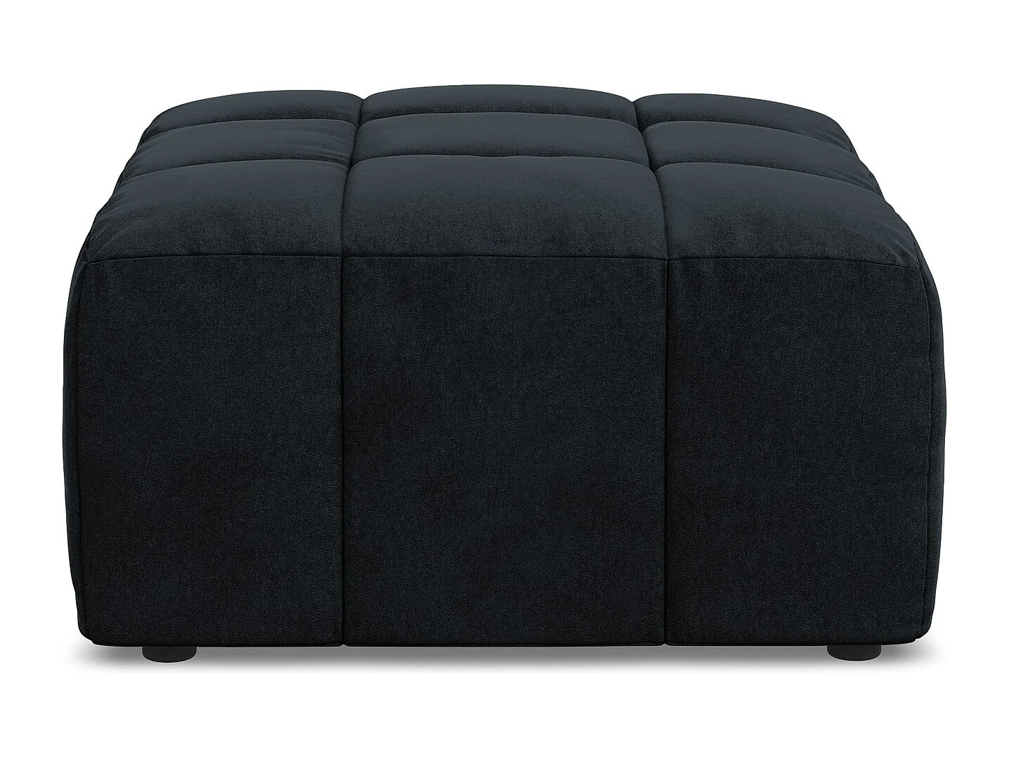 Pufa - z tkaniny welwetowej - królewski niebieski - ALOHA