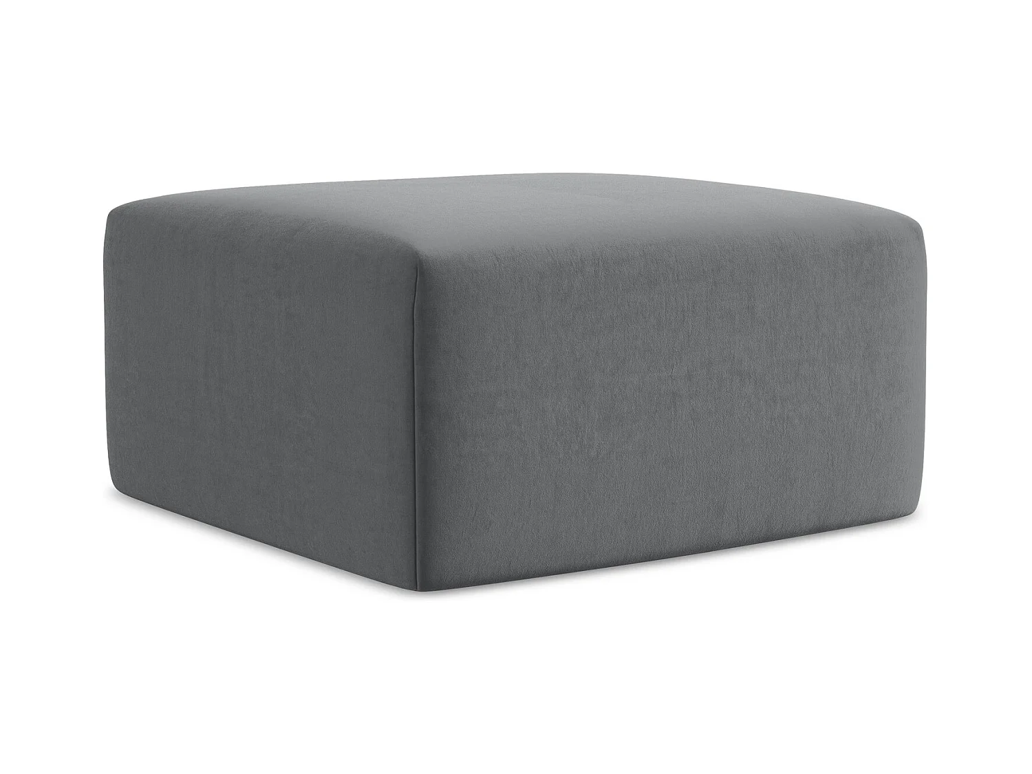 Poef van staal velours - KELI