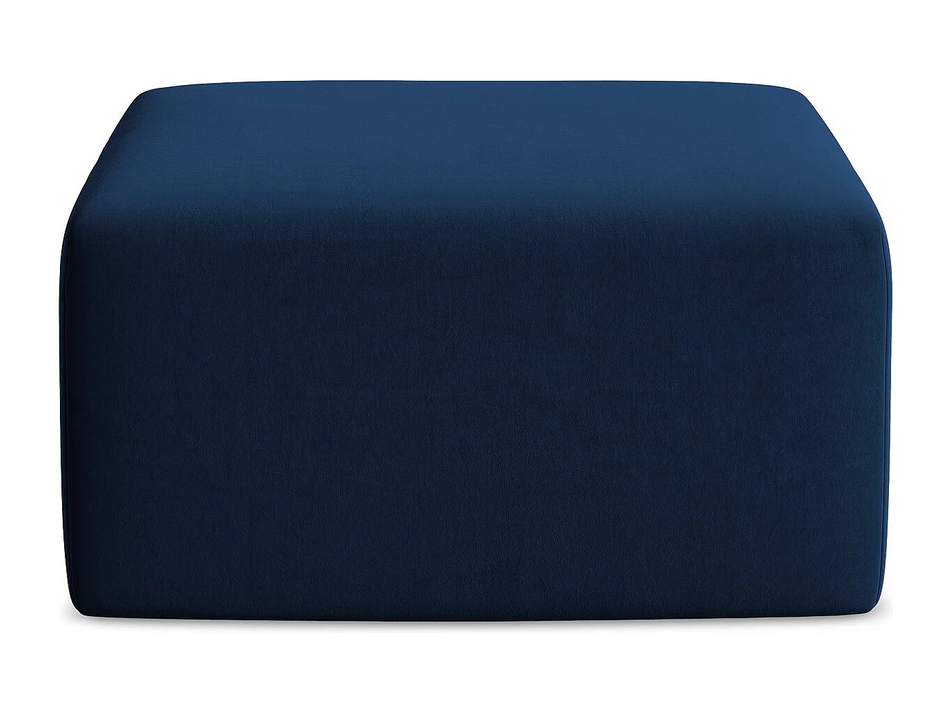 Poef van koningsblauw velours - KELI