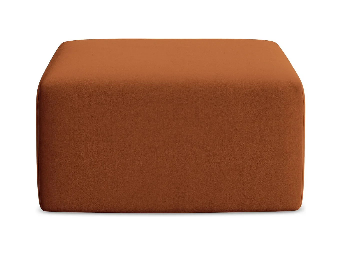 Puf de terciopelo terracota - KELI