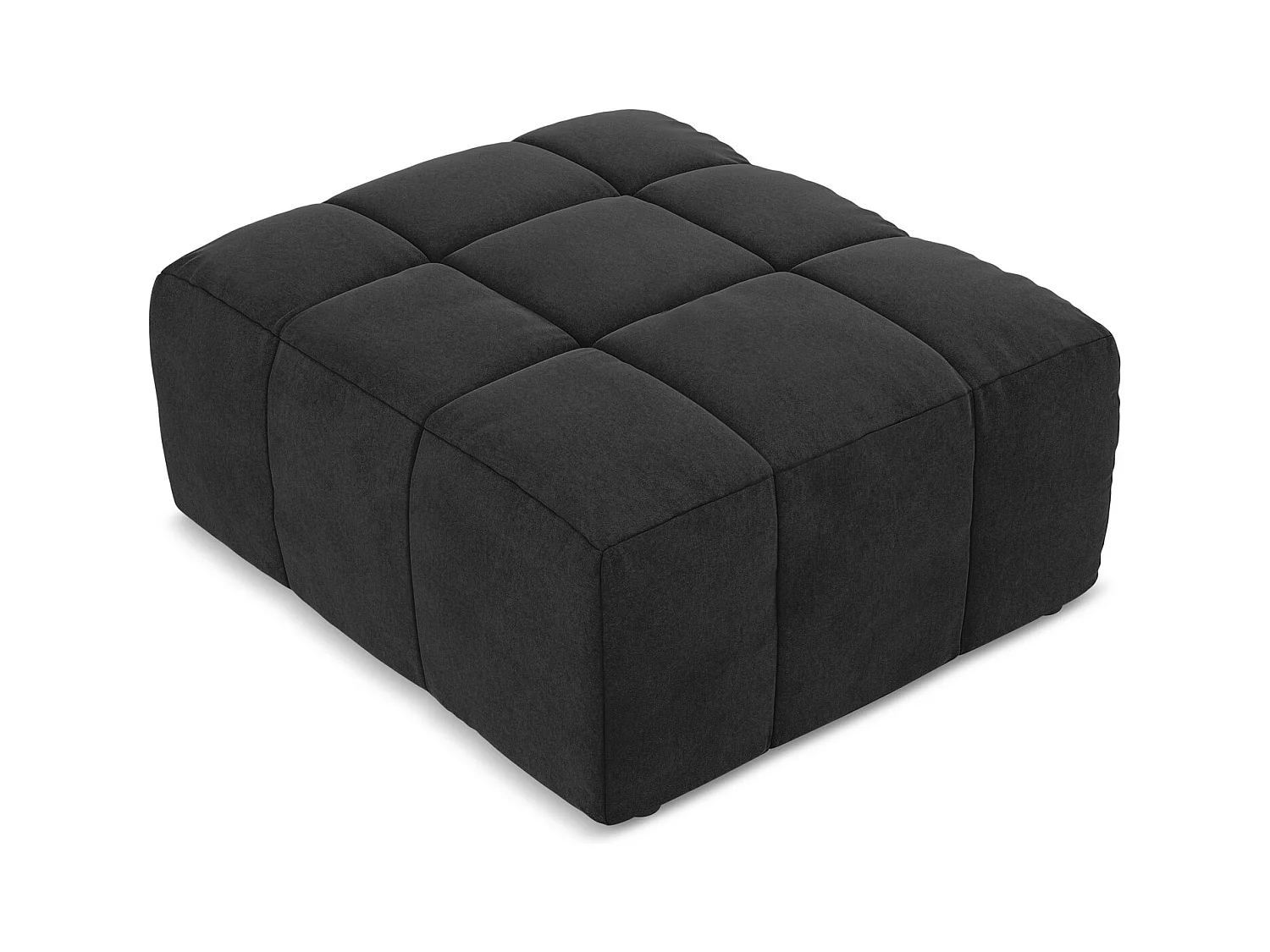 Poef van zwart velours - ALOHA